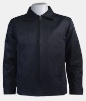 เสื้อเเจ็คเก็ต สวมใส่ได้ทั้งชาย-หญิง สีดำ คอปก ไซส์ M/L/XL/XXL