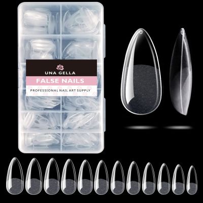120Pcs Full Cover Press On Nail Tips Stiletto Almond Square Coffin French False Fake Soak Off Gel Nail Extension Tips Capsule Shoes Accessories