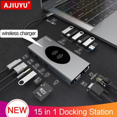 USB C HUB เป็น4K HDMI RJ45 Sd/tf USB หลากหลาย USB พอร์ตอแดปเตอร์ชาร์จแบตเตอรี่ความเร็วสูง Type-C 3.1สำหรับ Lenovo ThinkPad T14s E15ตัวแยกแท่น E14 Feona