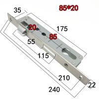 Door Lock Stainless Steel Hardware Accessories Lock Body 8520/25/30/35 Balcony Lock Body Lockcase Fittings