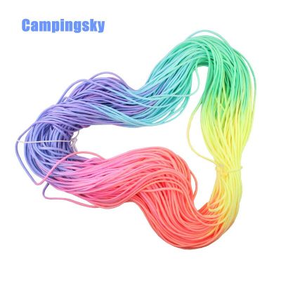 CAMPINGSKY พาราคอร์ดสีรุ้ง100เมตร (328ฟุต) Paracord 550 Paracord เชือกผ่อนแรงสายร่ม7เส้นปีนเขาตั้งแคมป์