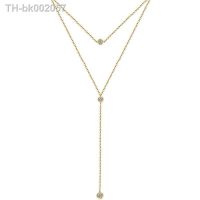 ☸☸♣ MinaMaMa Simple Y Shape Design Stainless Steel Thin Chain Crystal Pendant Necklace For Women Rhinestone Crystal Choker Jewelry