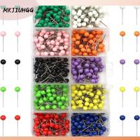 MKJIUHGG 600 PCS พลาสติกทำจากพลาสติก หมุดกดแผนที่ หัวกลมกลม 10สีค่ะ แผนที่ tacks ของใหม่ กระดานข่าวบนกระดานข่าว ออฟฟิศสำหรับทำงาน