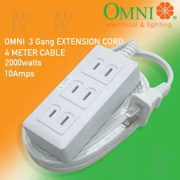 Extension Cord Set with Universal Outlet & Switch 10A - WER-103-PK – Omni  Philippines Online Store