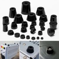 20pcs Anti Slip Furniture Legs Feet Black Speaker Cabinet Bed Table Box Conical Rubber Shock Pad Floor Protector Furniture Parts Furniture Protectors