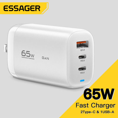 Essager 65W Fast Charger USB Type C QC3.0 PD3.0เครื่องชาร์จศัพท์ Fast Charging สำหรับ Samsung Xiaomi Super Quick Charging826