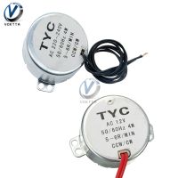 มอเตอร์ระบบทำงานพร้อมกันแบบแม่เหล็กถาวร TYC-50 5 / 6RPM มอเตอร์ซิงโครนัส AC 12V AC 220V จานหมุนไมโครเวฟ