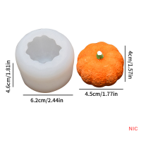 NIC แม่พิมพ์ซิลิโคนรูปฟักทองขนาดเล็กสำหรับ3D ตกแต่งงานปาร์ตี้ฮาโลวีนแม่พิมพ์เค้กช็อคโกแลตทำด้วยมือฟองดองท์ซักได้