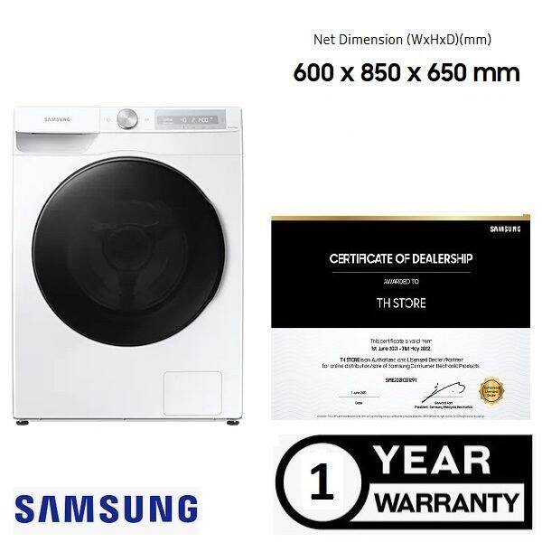 SAMSUNG WD95T634DBH/FQ Front Load Washer Dryer with AI Ecobubble™ , 9