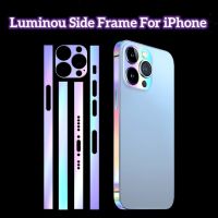 Luminous Edge Film Side Frame For iPhone 14 Pro Max 13 Dazzle Colour Skin Anti-Scratch For iPhone 12 13 14Pro Max Border Sticker