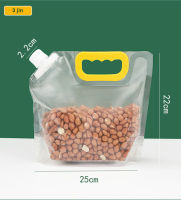 【CW】Grains Storage Packaging Bag Rice, Wheat, Bean Food Moisture Resistant Portable Nozzle Transparent Sealing Bag ถุงพลาสติก