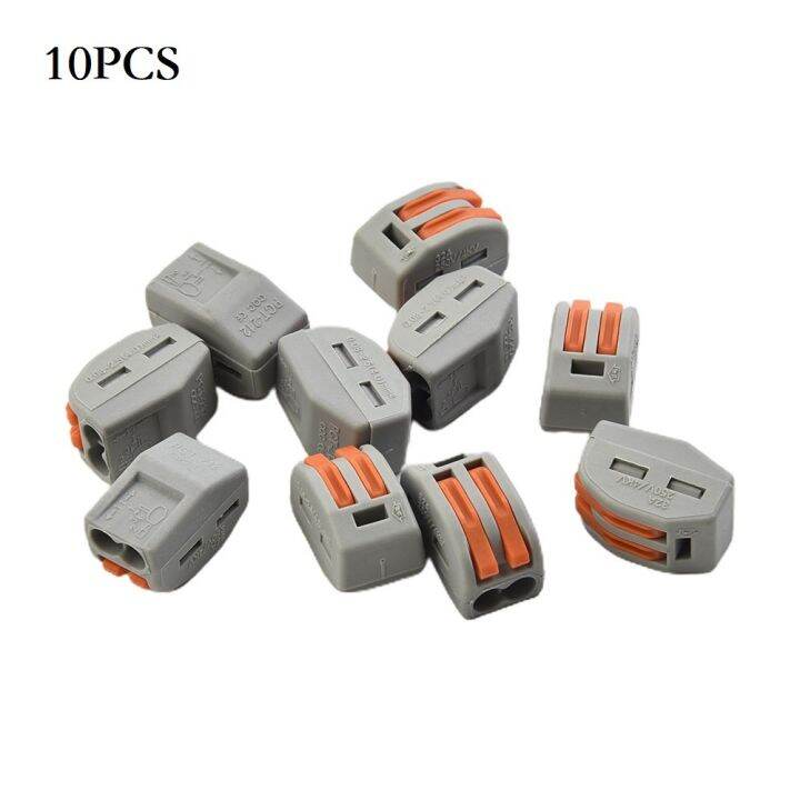 10x 32A 400V 2Way Spring Lever Terminal Block Electric Cable Wire