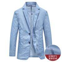 [COD] High-end mens summer single suit 2022 new sunscreen ultra-thin solid middle-aged and young peoples jacket trendy