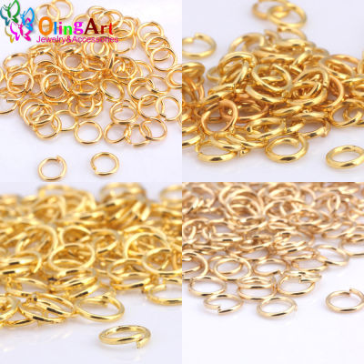 OlingArt Open Jump Ring 4mm5mm7mm8mm link loop Gold DIY Jewelry making BraceletsNecklacesEarrings Connector