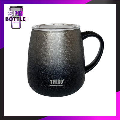 TYESO แก้วกาแฟ Coffee mug แก้วเก็บความร้อน แก้วเก็บอุณหภูมิ มีด้านจับ สแตนเลส 304 (H062)