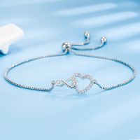 925 Sterling Silver Heart Zircon Bracelets For Women Luxury Designer Jewelry Accessories Holiday Hifts Free Shipping Offers