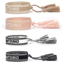 COD SDGREYRTYT 0-22Handmade Luxury Bracelets with Embroidery Custom Letters and Adjustable Cotten Strings Designer Style Wholesale