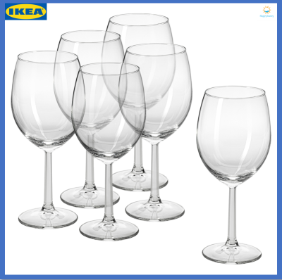 แก้ว แก้วไวน์ แก้วใส ความจุ 44 ซล. 6 ใบ SVALKA สวัลก้า (IKEA)