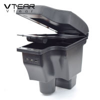 Vtear For Mazda 2/Mazda2/demio armrest car Centre Console Storage Box interior Arm rest car-styling automobile accessories