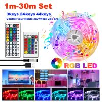 【cw】 LED Strip Light Bedroom Decoration 5V USB Color RGB Tape TV LED BackLight for Room Bar 3keys 24keys 44keys Control for Christmas 【hot】