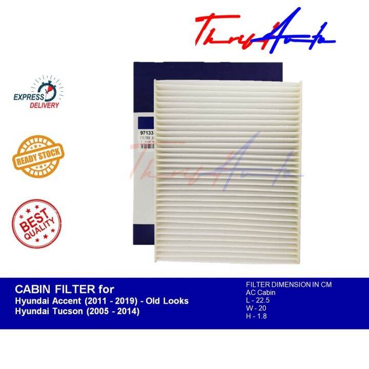 AC Cabin Filter for Hyundai Accent (2011 2019) OLD LOOKS and