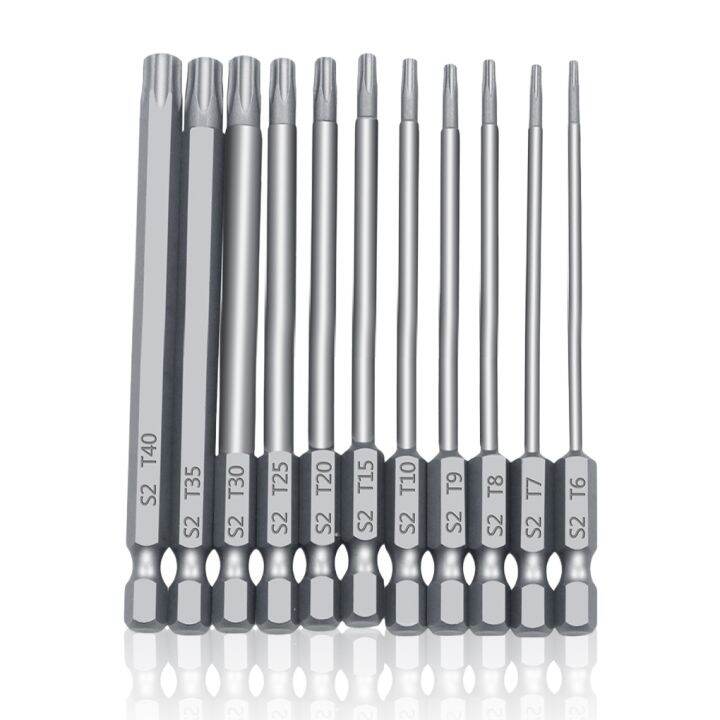 cw-11-12-pcs-tamper-proof-security-magnetic-bit-set-hexagonal-handle-screwing-alloy-torx-screwdriver-bits