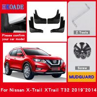 แผ่นบังโคลนกันชนรถสำหรับ Nissan X-Trail Xtrail T32บังโคลน2019-2014แผ่นกันกระเซ็นที่ปัดโคลนแผ่นบังโคลนรถกันชนรถอุปกรณ์เสริมบังโคลน