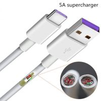 Original 100/200CM SuperCharge Type C Cable 5A Fast Charging Data USB-C Cord For Huawei P30 P20 Pro Nova 5T 5 5i Honor 30 30S 20 Cables  Converters