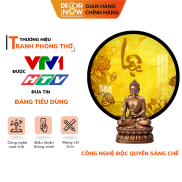 Đèn Hào Quang Phật In Tranh Trúc Chỉ DECORNOW 30,40 cm, Trang Trí Ban Thờ