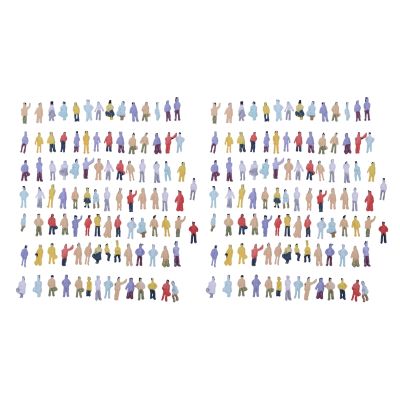 New 200Pcs Painted Model Train People Figures Scale N (1 to 150)