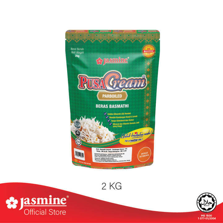 Jasmine PusaCream Basmathi Parboiled 2kg Lazada