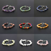 Natural Gem Stone Bracelet Amethyst Irregular Stretch Chip beads Nuggets Quartz Crysta Aquamarine Bracelets Bangles For Women