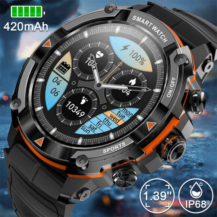 LIGE 420mAh Battery Watch Sports Men's Smart Watch Bluetooth Call