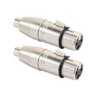 2ชิ้น/ล็อต XLR หญิง RCA เชื่อมต่อหม้อแปลงเสียงตัวเมียสำหรับลำโพงไมโครโฟน