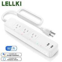 LELLKI Tuya WiFi Smart Plug Power Strip Outlets Electrical Socket USB With Timer 110V Smartlife Google Assistant  Alexa Alice Ratchets Sockets