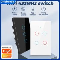 Oriobaoao 【สวิตช์ Wifi อัจฉริยะ】 Tuya สวิตช์สัมผัสไฟอัจฉริยะ Wifi รีโมทคอนโทรล100-250V Smart Life /Tuay APP ทำงานร่วมกับ Alexa Goo-Gle Home ลดน่าสนใจในอเมริกา【ยุโรป/อเมริกา】