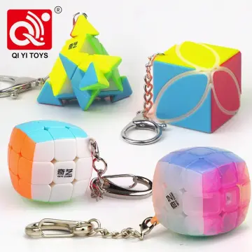 Mini rubik's hot sale cube keychain