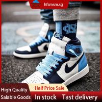 2023 Original [in stock] Pure original A J 1 high-top basketball shoes sports shoes autumn and winter A J mens shoes A J 1 Lightning hook University Blue Obsidian