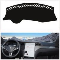 For Tesla Model X S Dashboard Cover Mat Light Proof Sunshade Mats Flannel Flocking Protective Pad Front Dashboard Cover Modelx