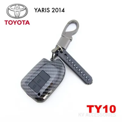 AD.ซองกุญแจรีโมท เคสรีโมทกุญแจเคฟล่า TOYOTA รุ่น YARIS 2014 ปุ่มสีดำ รหัส TY 10