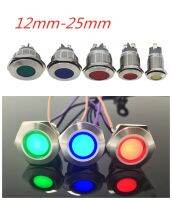 1pc 12 16 19 22mm Waterproof IP67 Metal LED Warning Indicator Light Signal Lamp Pilot Wire3V5V12V24V110V220V Screw pin terminal