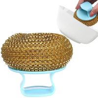 Steel Wool Brush With Handle Stainless Steel Scourer For Cleaning Kitchen Cleaning Tool For Pots Pans Ovens Oven Racks Sinks Sponges Scourers Cloths