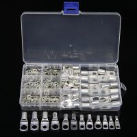 [HOT ZHKKZZLWWG 510] 100Pcs SC Bare Crimp Terminals Lug กระป๋องทองแดง Lug Ring สายไฟตัวเชื่อมต่อสายเคเบิล Splice Terminal Kit Assortment