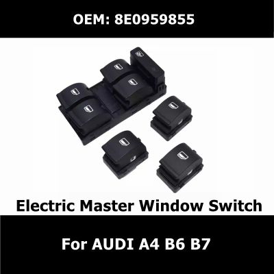 8E0959855 1Pcs Electric Power Master Window Mirror Switch Button For AUDI A4 B6 B7 R8 TT SEAT EXEO Car Essories