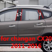 สำหรับ Changan CX20 2016 2015 2014 2013 2012 2011หน้าต่างประตูรถคอลัมน์กลางตัด B C เสาสติกเกอร์แถบป้องกัน