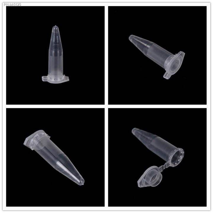 ♈ New 50 Pcs/pack 1.5 ML Disposable Clear plastic centrifuge tube with