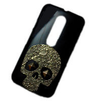 Cover for Motorola Moto G3 G 3rd G4 Play Plus E2 X2 X 2nd Gen G5 M Style Pure Edition 3D Retro Metal Skull Punk Rivet Stud Black Back Hard Case