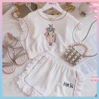 COD Girls summer suit 2022 new womens online celebrity summer childrens sleeveless vest top shorts two-piece suit