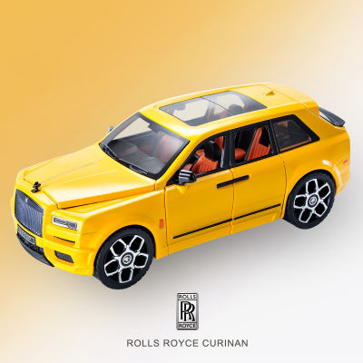 1:20 Rolls Royce Cullinan SUV อัลลอยรถรุ่นเสียงและแสงจำลองรถตกแต่งคอลเลกชันเด็กของเล่นของขวัญ