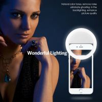 Mini Selfie Lights Mobile Phone Lens Portable Selfie Ring Light Clip LED Selfie Lamp For Samsung For Xiaomi Huawei USB Charging